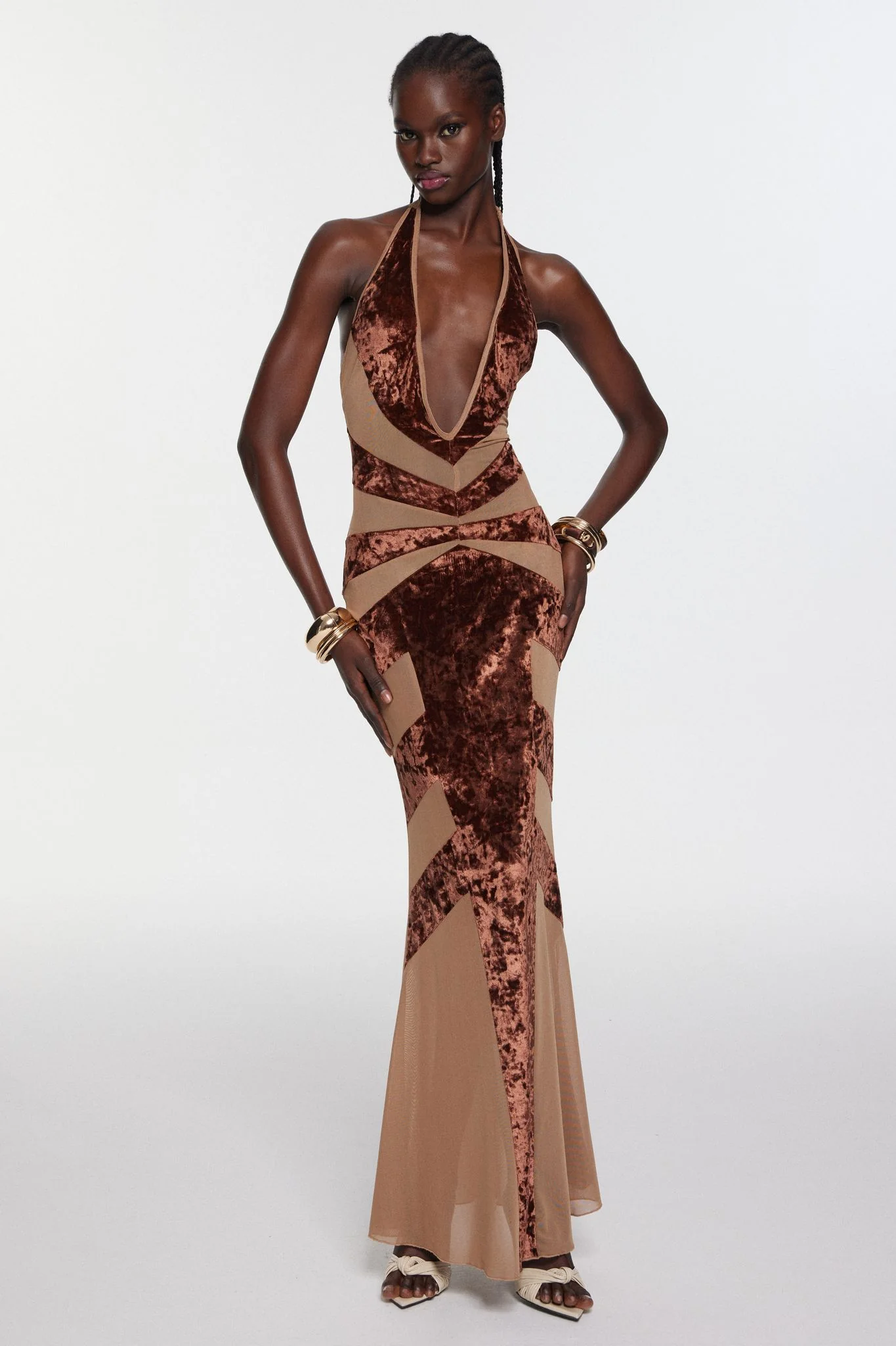 Ginevra Dress - Brown - Image 4