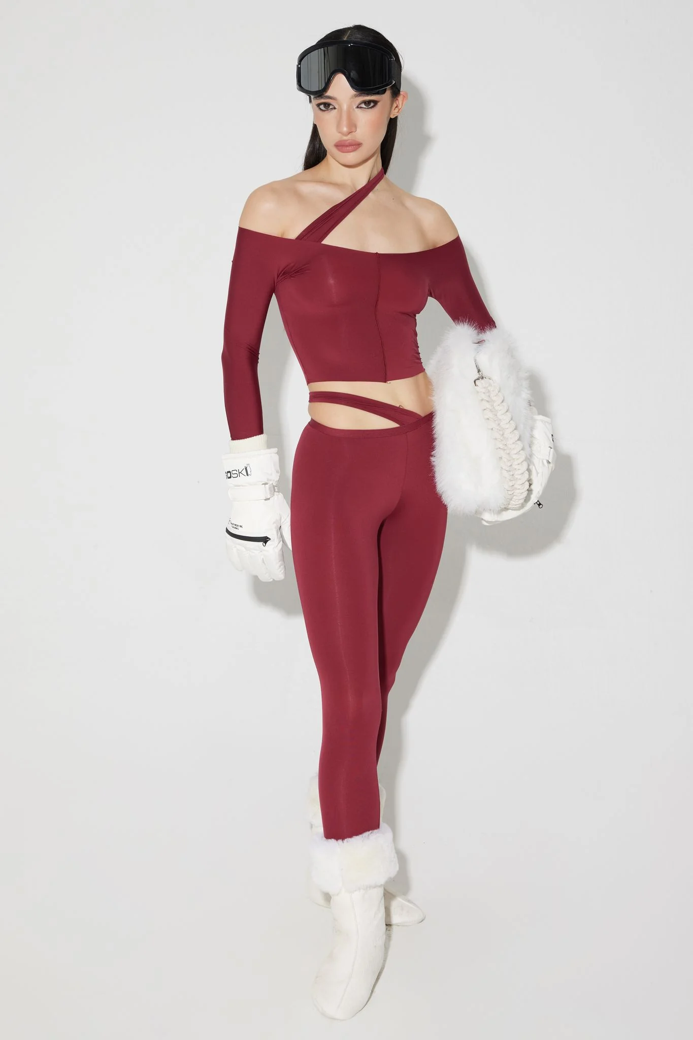 Hiko Leggings - Burgundy - Image 3