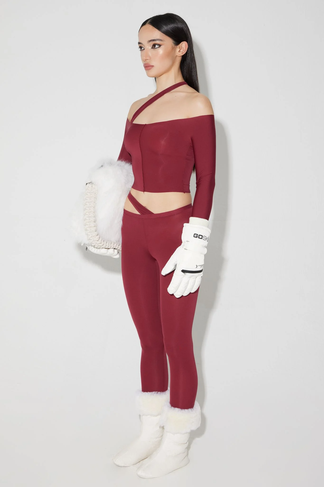 Hiko Leggings - Burgundy - Image 4