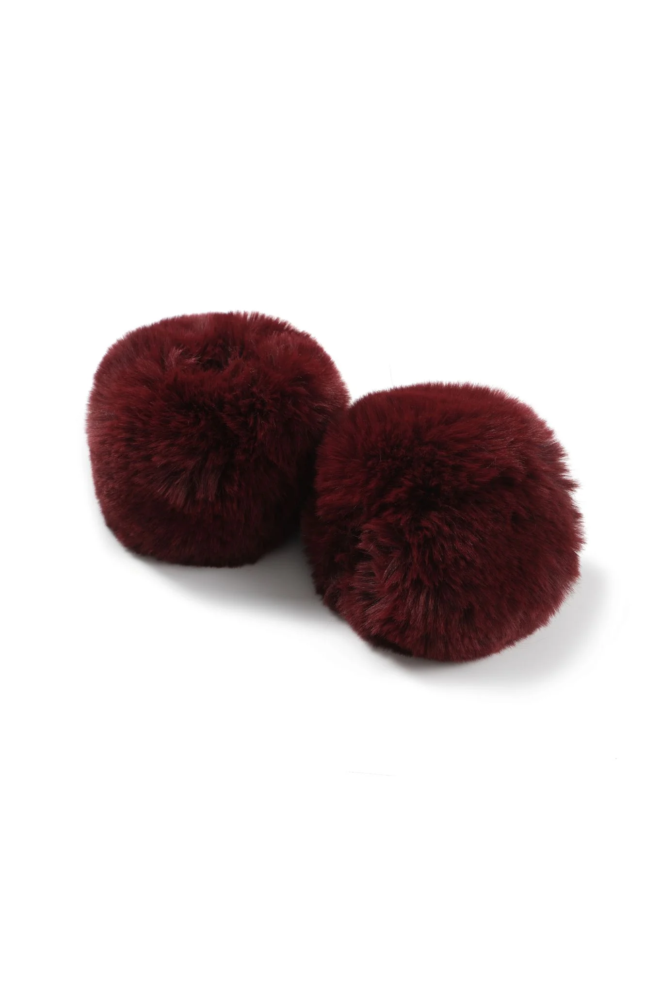 Minkra Faux-Fur Cuffs - Burgundy - Image 4