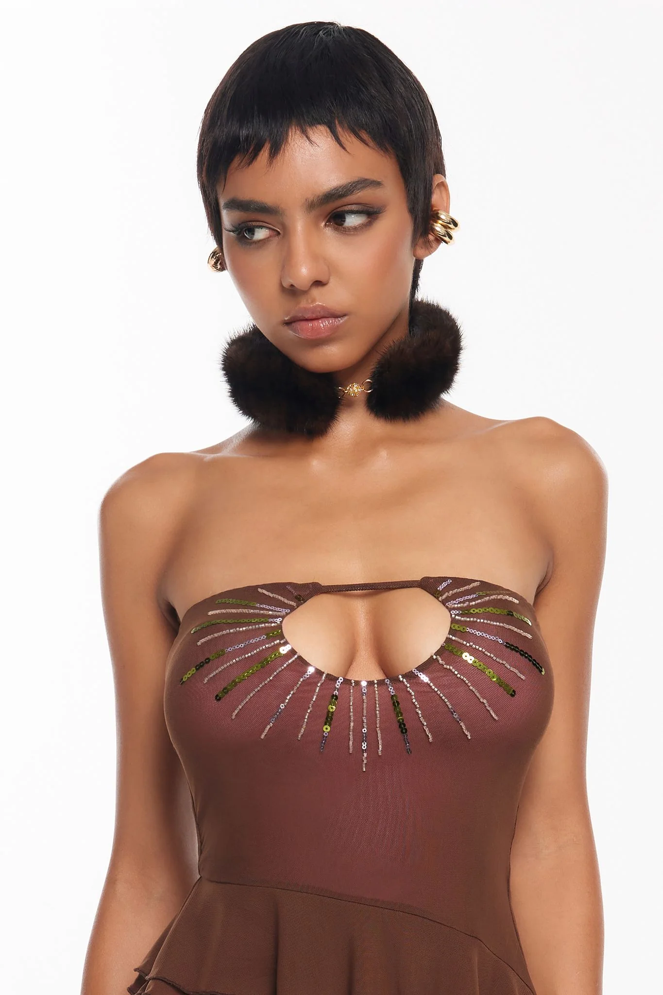 Polina Choker - Brown - Image 3