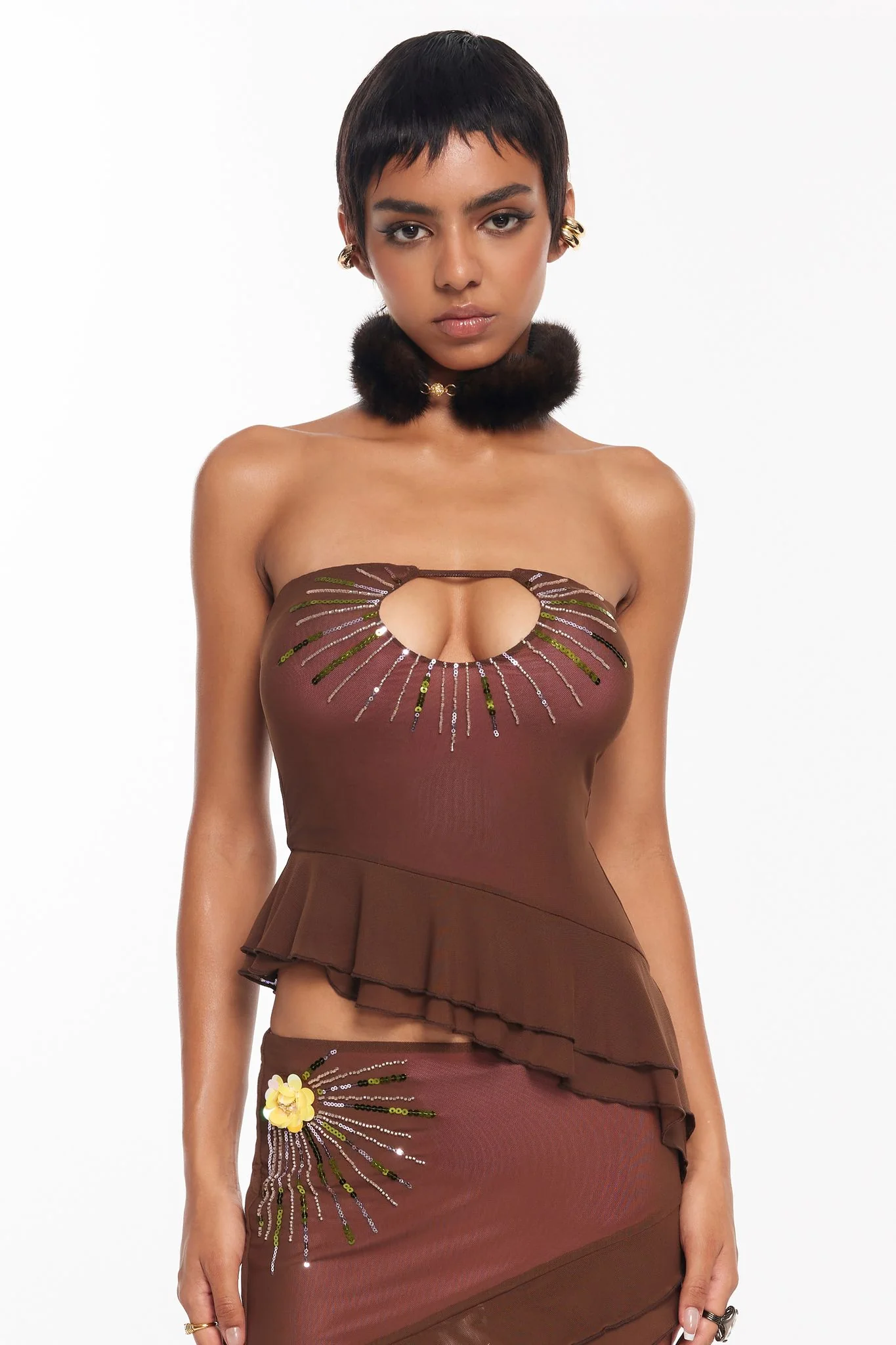 Polina Choker - Brown - Image 4